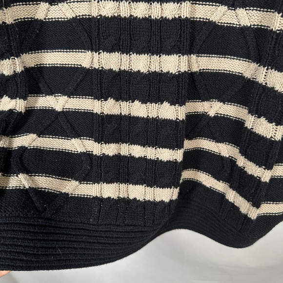 Croft & Barrow cozy striped funnel neck pullover cable knit sweater XXL - Picture 8 of 13